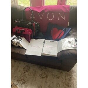 Avon Consultant Show Bag W/Removable Travel Bag And Additional Items